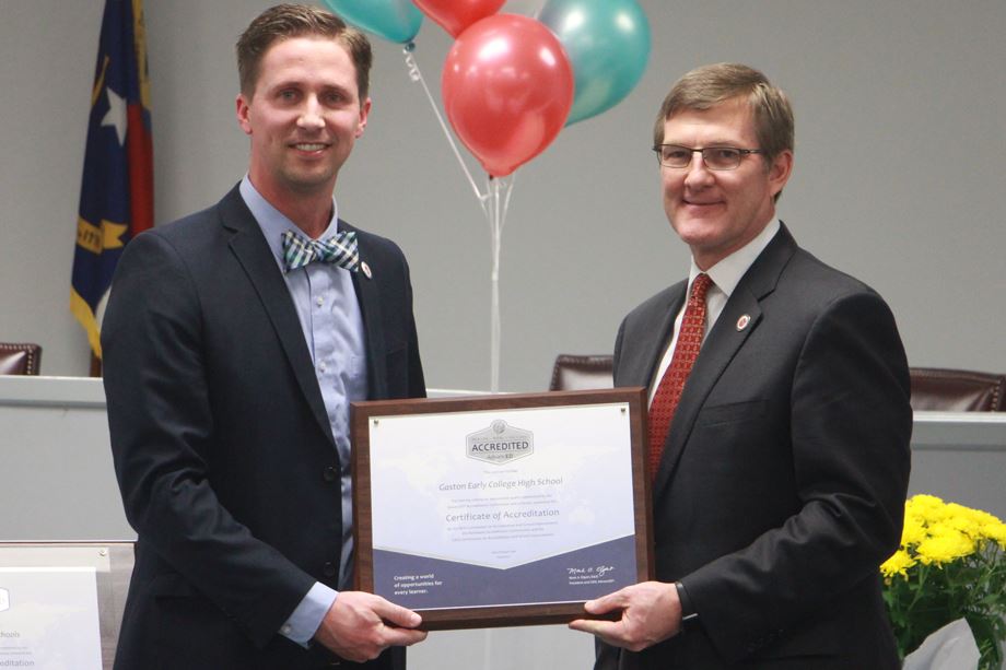 Gaston Early College High School earns accreditation as a quality school Gaston Early College High School earns accreditation as a quality school